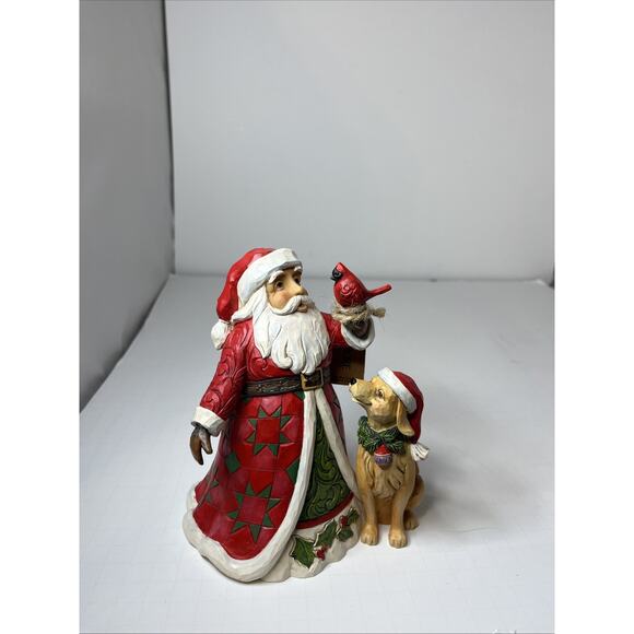 Jim Shore Heartwood Creek “ Christmas Is For One And All “ Santa & Dog - Picture 2 of 9